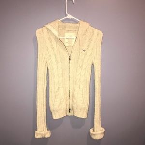 Hollister Zip Up Wool Sweater Size Medium